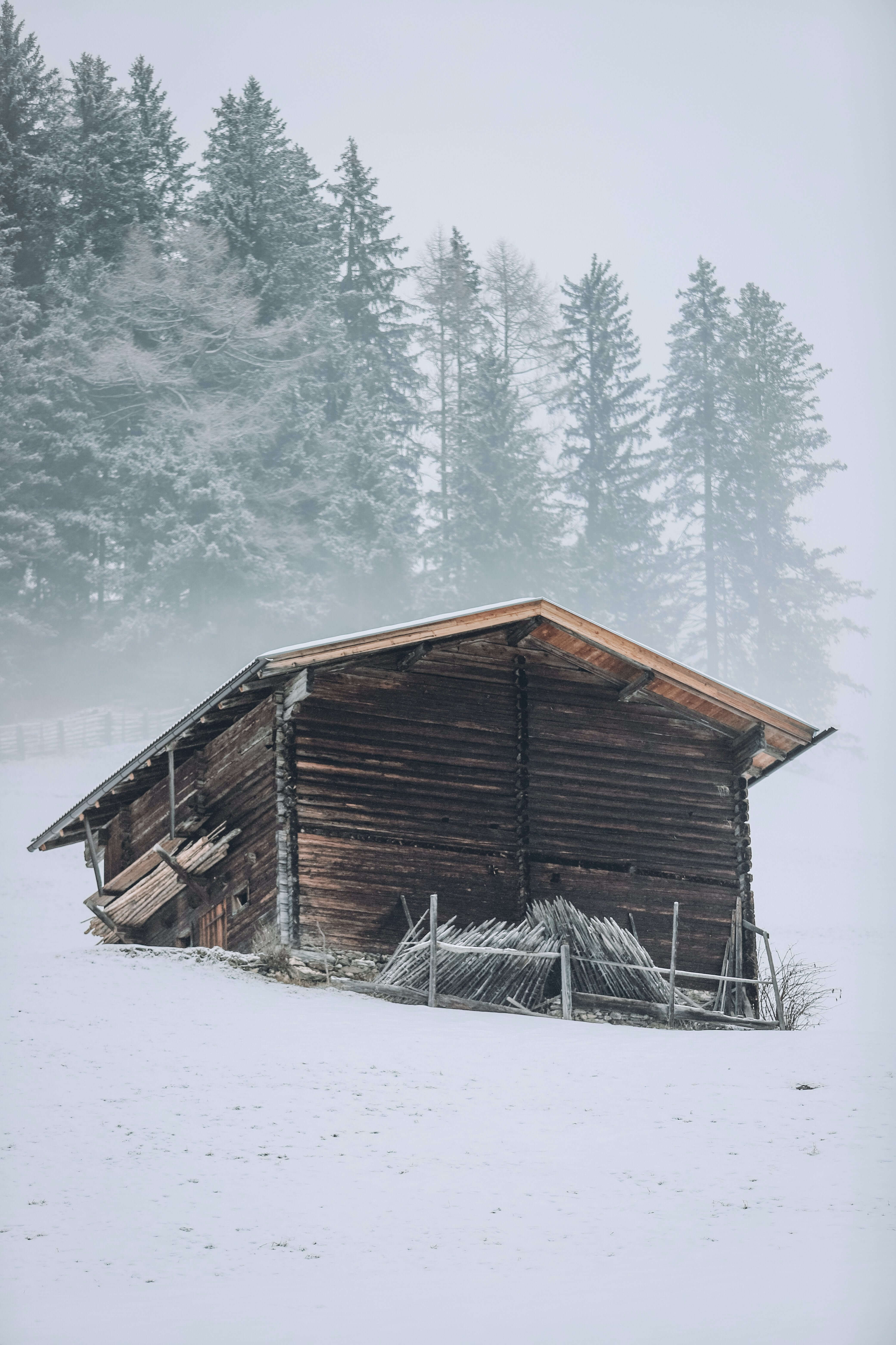 House in the snowy mountains