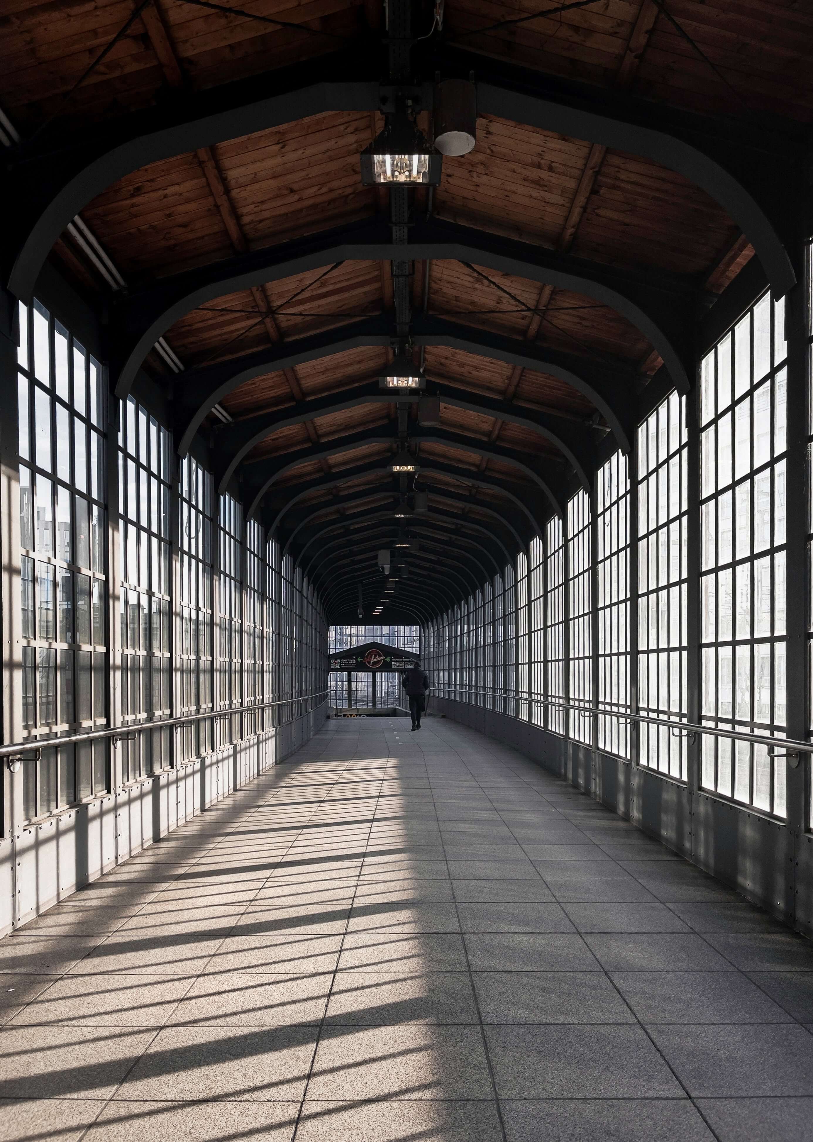 Tunnel with windows